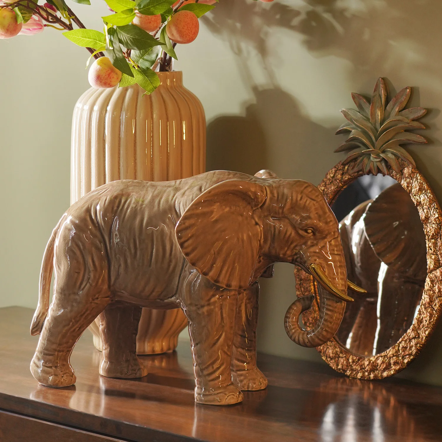Royal Stride Elephant Figurine