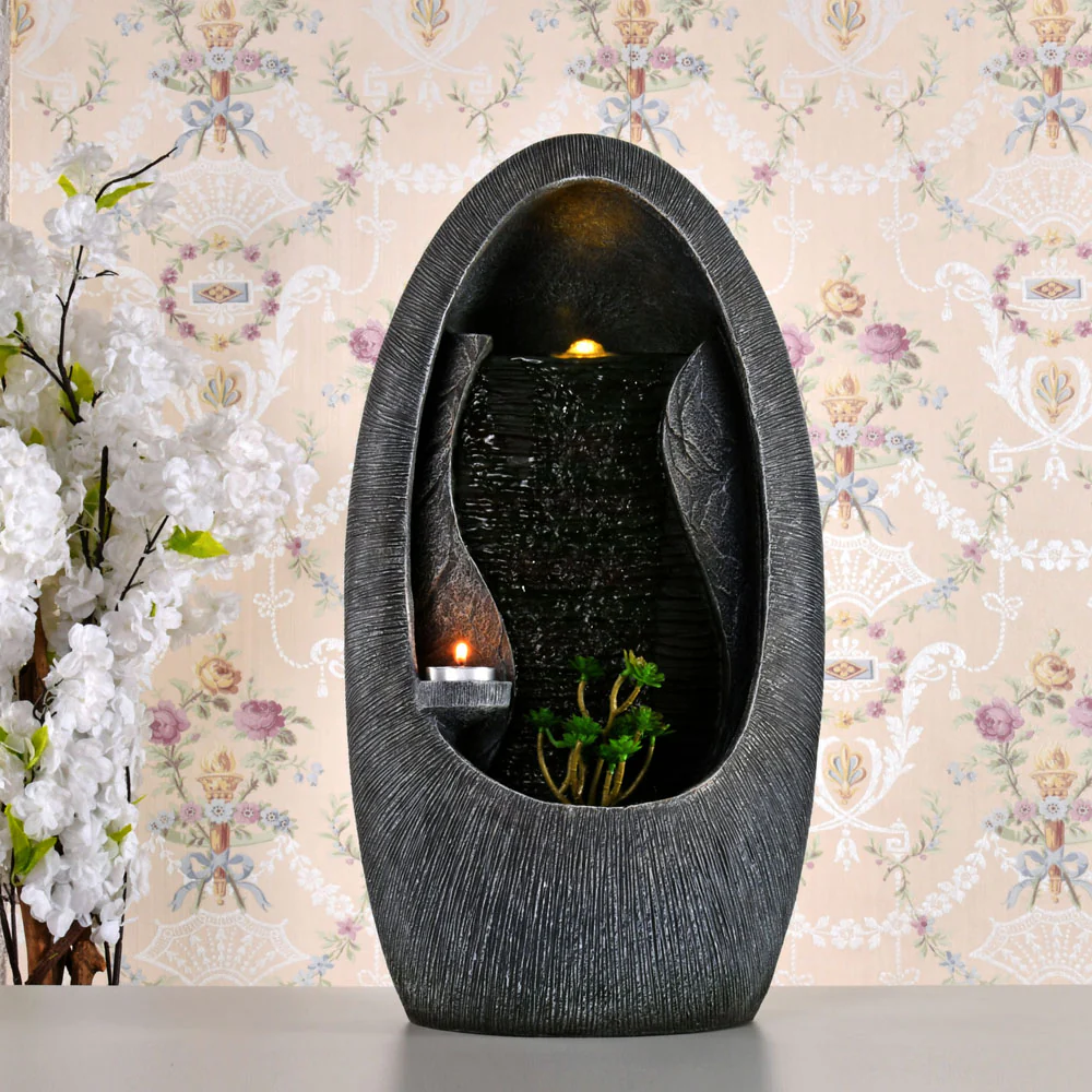 Eternal Falls Decorative Table Fountain with LED Lights