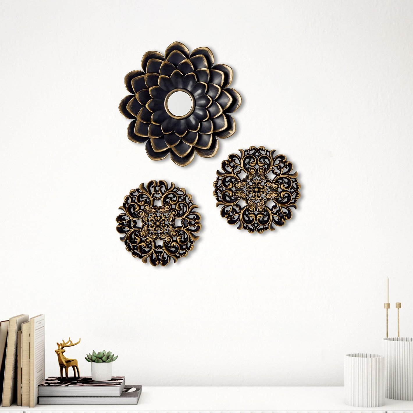 Mystic Feather Wall Art Set