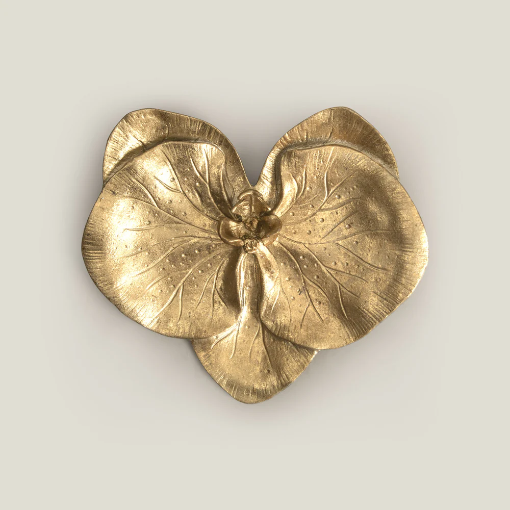 Orchid Gold Resin Wall Decor Small